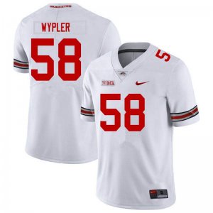 NCAA Ohio State Buckeyes Men's #58 Luke Wypler White Nike Football College Jersey YAC8045OB